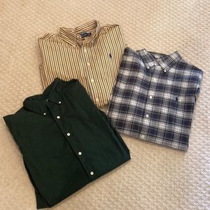 Men’s Ralph Lauren Long Sleeve Button Down Shirt Lot / Set Sz L